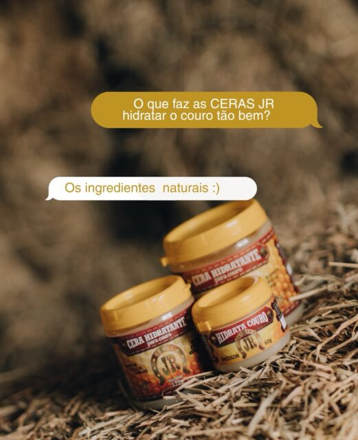 Couro é um material natural e precisa de nutrição de verdade para se manter bonito e resistente.@cerasjr