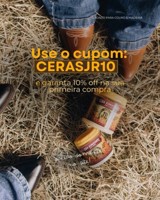 Sua primeira compra no site ficou ainda melhor. ✨

Use o cupom CERASJR10 e garanta 10% OFF na sua primeira compra.

Escolha os produtos ideais para cuidar, proteger e conservar couro e madeira por muito mais tempo.

🛒 Aproveite e faça seu primeiro pedido com desconto.