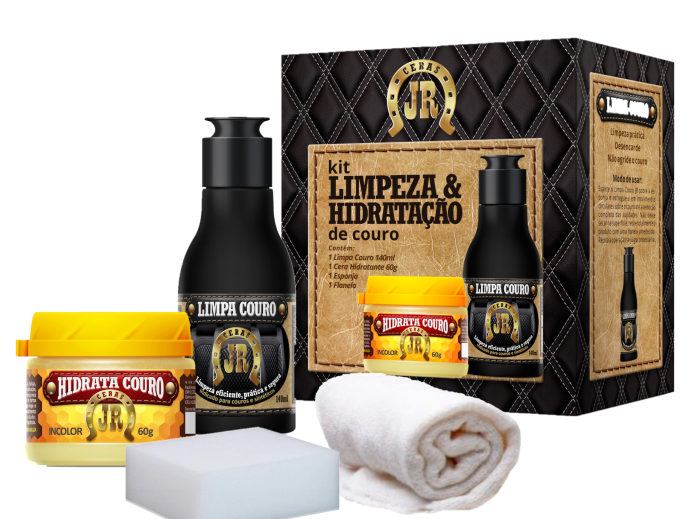 Kit mini - limpeza e hidratação do couro - 140ml e 60g